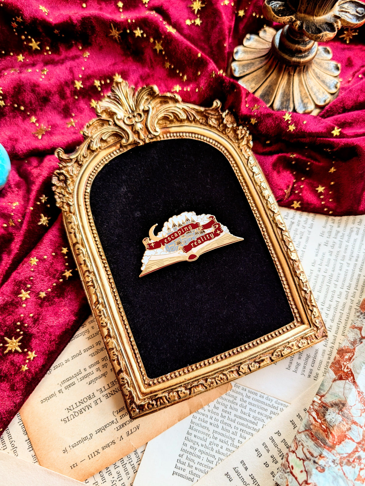 Escaping Reality enamel pin