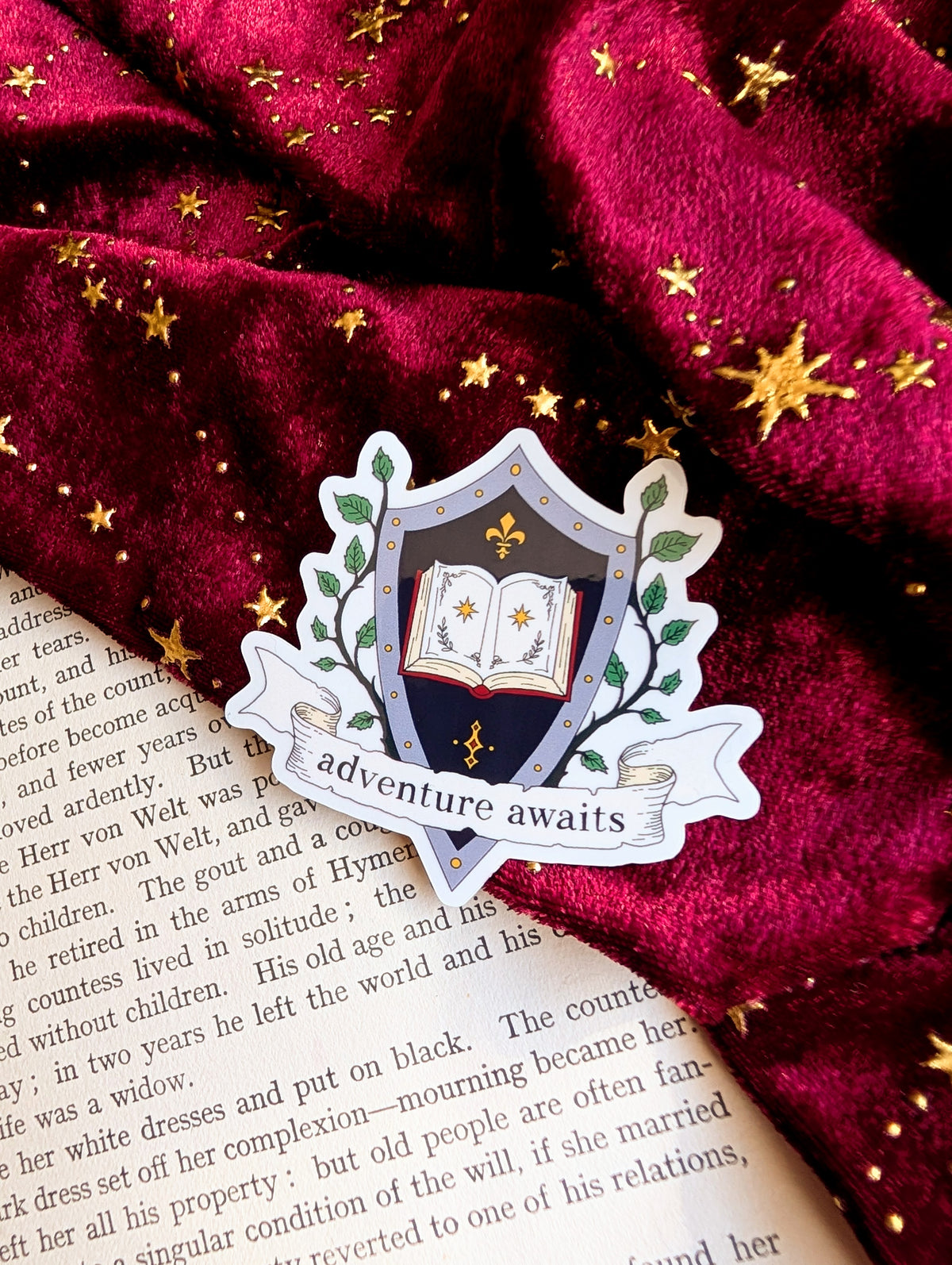 Adventure Awaits clear vinyl sticker