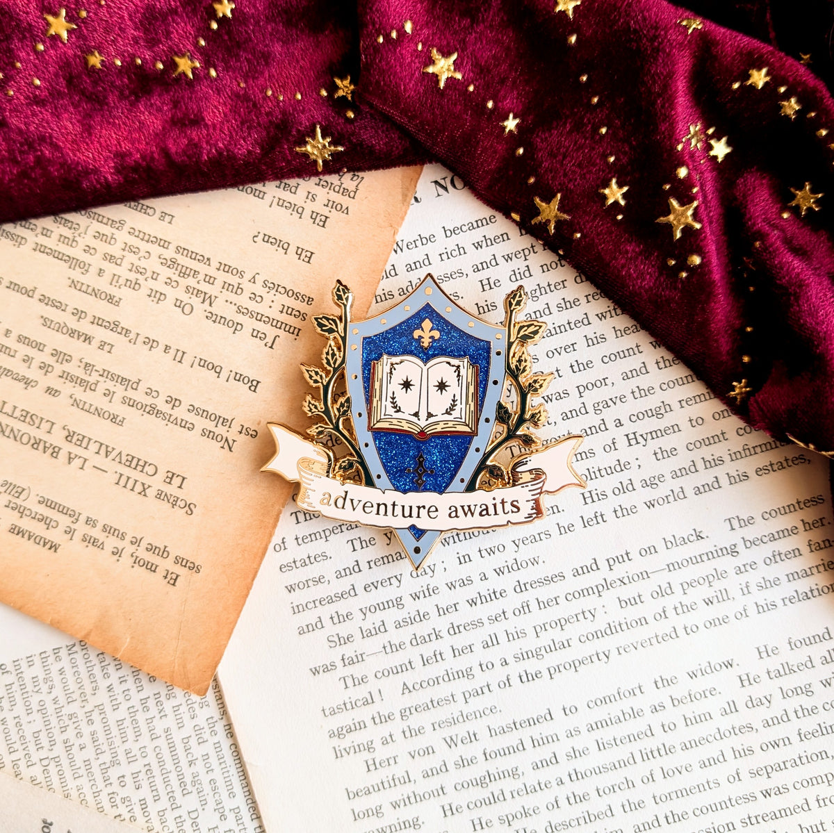 Adventure Awaits enamel pin