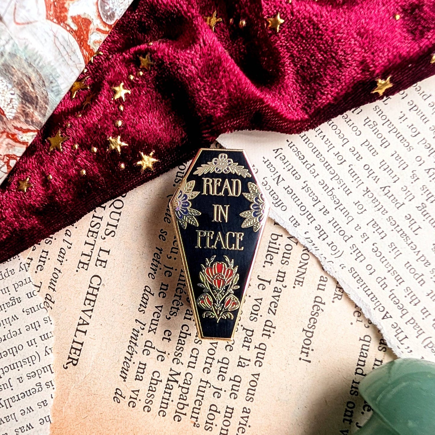 Read in Peace hard enamel pin
