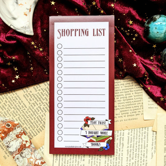 Shopping List Notepad- Plot Twist I bought more books