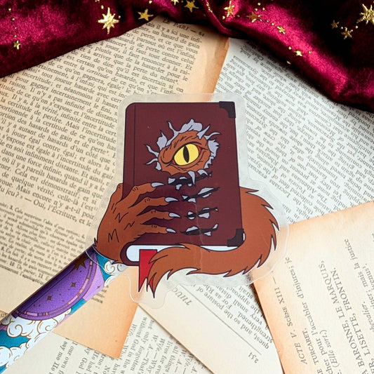 Werewolf book Clear Vinyl sticker