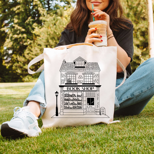 Cosy Bookshop Canvas Tote Bag