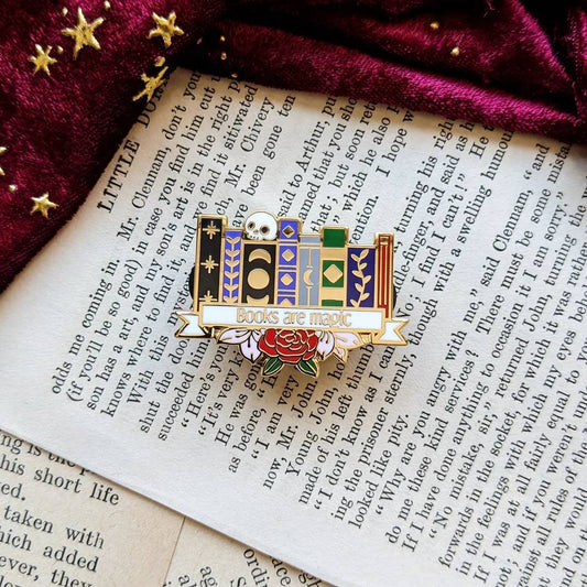Books are Magic hard Enamel pin