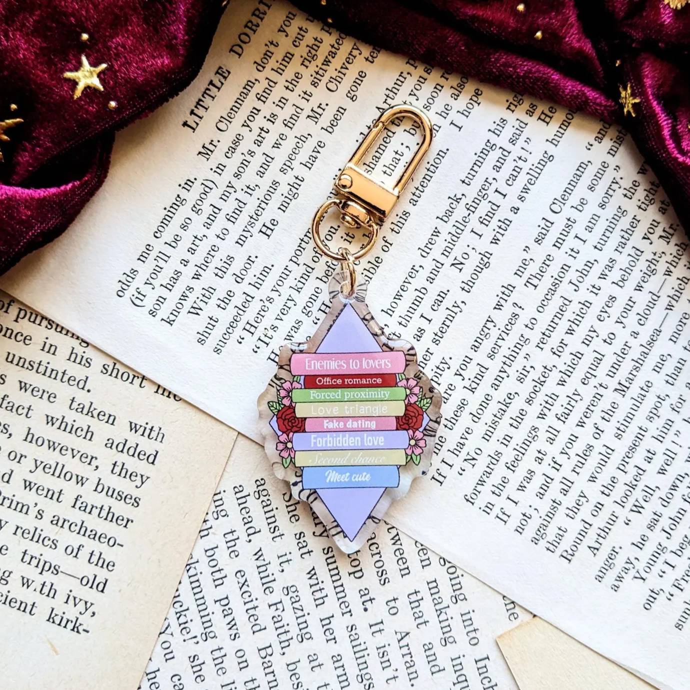 Romance Tropes Acrylic Key-ring