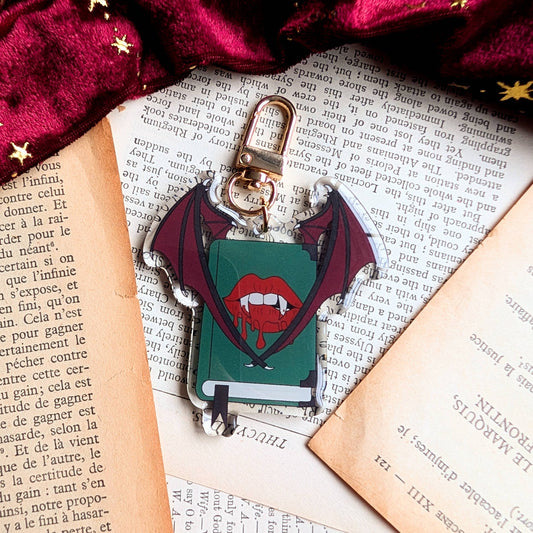 Vampire Book Acrylic Key-ring